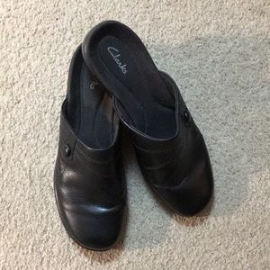 Clarks Black Clogs size 10